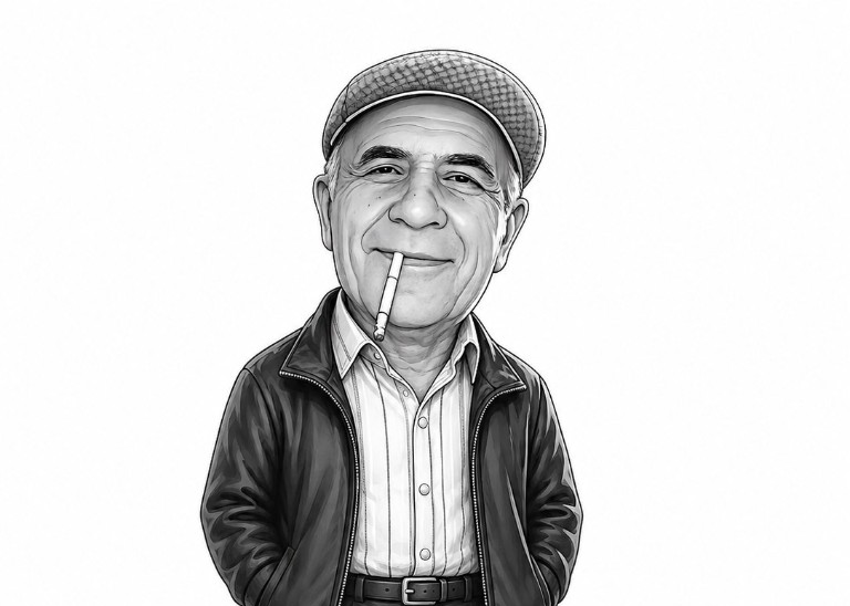 Grandpa Ruben — painter at Vernissage